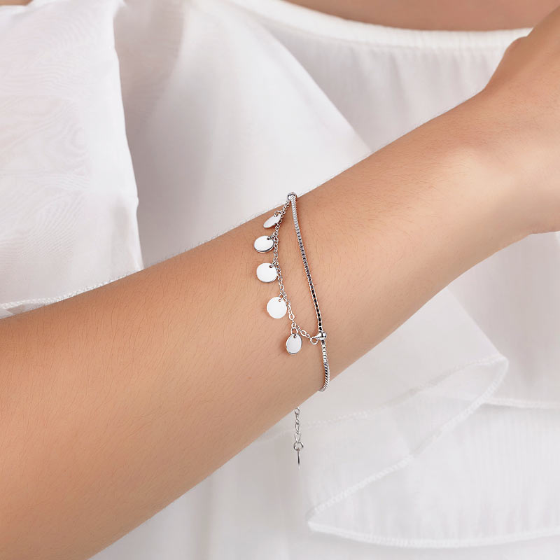solara silver disc bracelet by revert holiday jewellery jewelry present birthday gift everyday casual wear