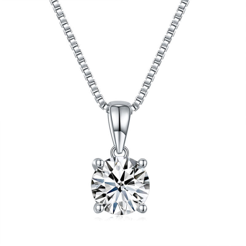 lyrae silver moissanite pendant necklace by revert holiday jewellery jewelry present birthday gift everyday casual wear