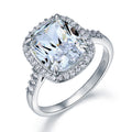 mira silver cushion cut halo ring by revert holiday jewellery jewelry present birthday gift everyday casual wear