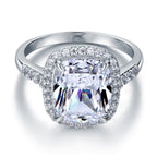 mira silver cushion cut halo ring by revert holiday jewellery jewelry present birthday gift everyday casual wear