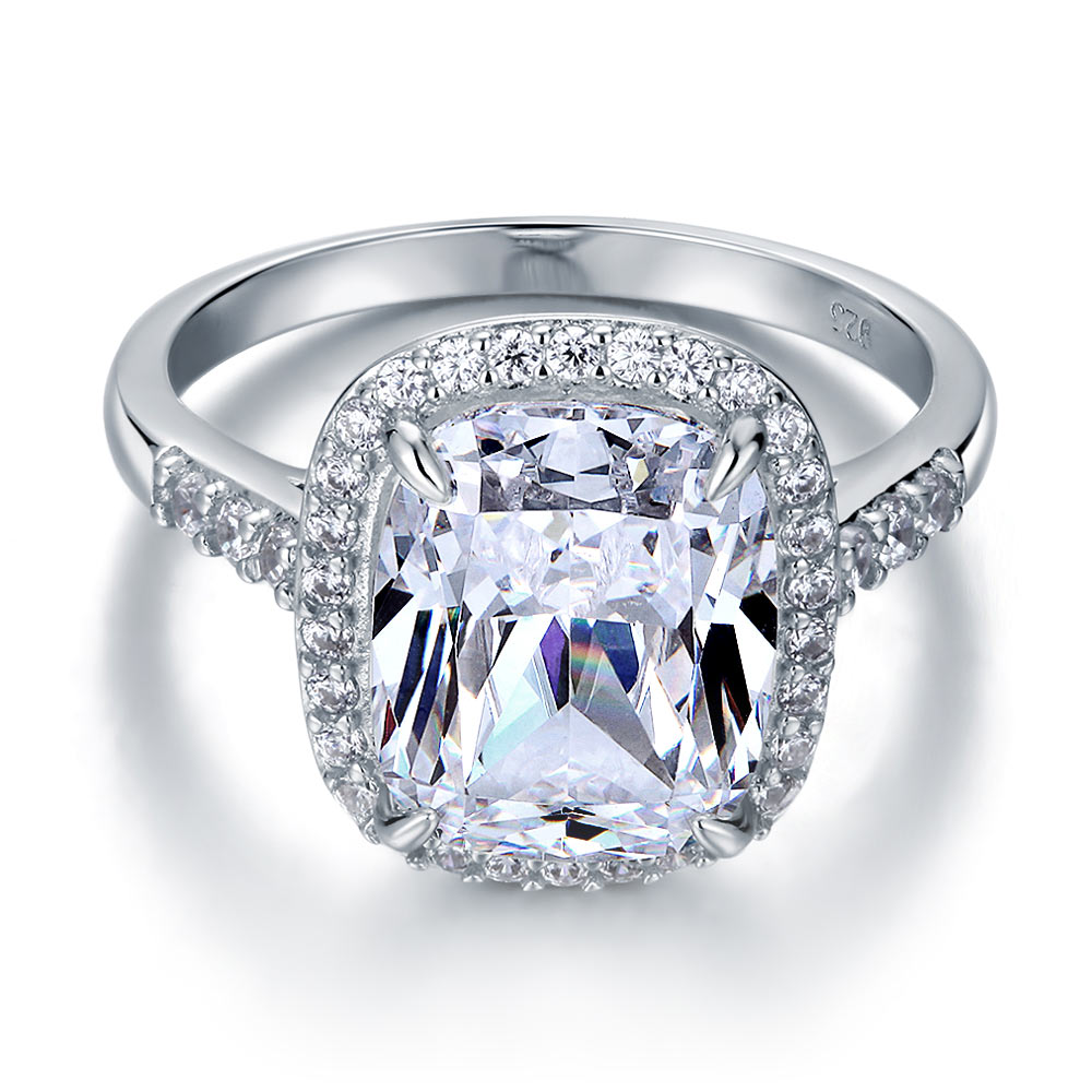 mira silver cushion cut halo ring by revert holiday jewellery jewelry present birthday gift everyday casual wear