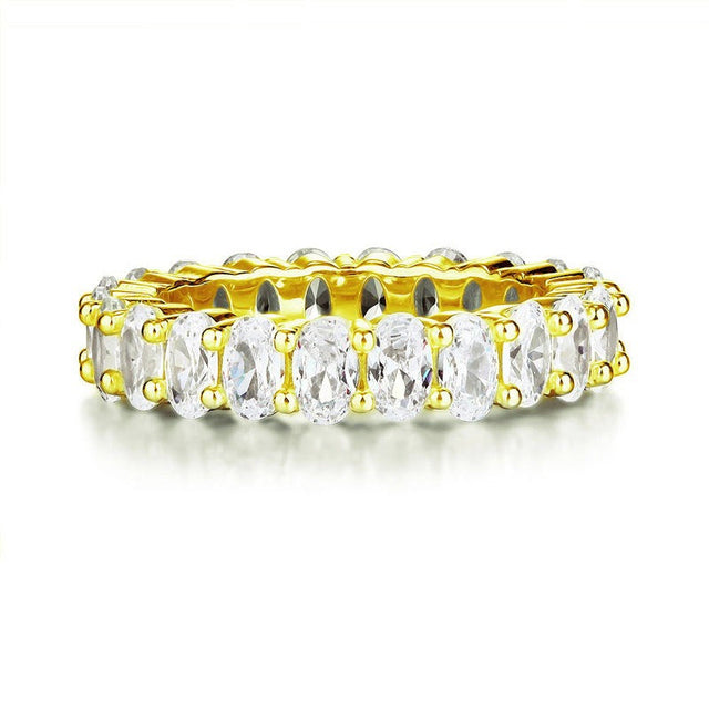 veya gold oval cut eternity ring by revert holiday jewellery jewelry present birthday gift everyday casual wear