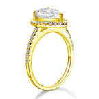aiva gold pear cut halo ring by revert holiday jewellery jewelry present birthday gift everyday casual wear