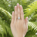 aiva gold pear cut halo ring by revert holiday jewellery jewelry present birthday gift everyday casual wear