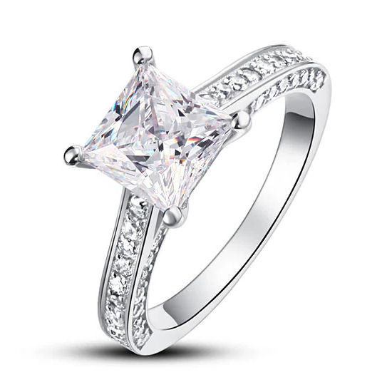 tara silver princess cut ring by revert holiday jewellery jewelry present birthday gift everyday casual wear