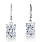 atlis silver emerald cut drop earrings by revert holiday jewellery jewelry present birthday gift everyday casual wear