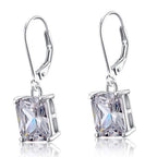 atlis silver emerald cut drop earrings by revert holiday jewellery jewelry present birthday gift everyday casual wear
