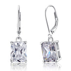 atlis silver emerald cut drop earrings by revert holiday jewellery jewelry present birthday gift everyday casual wear