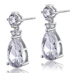 ciela silver pear cut drop earrings by revert holiday jewellery jewelry present birthday gift everyday casual wear