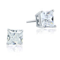 nox silver princess cut stud earrings by revert holiday jewellery jewelry present birthday gift everyday casual wear