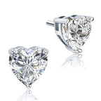 eira silver heart cut stud earrings by revert holiday jewellery jewelry present birthday gift everyday casual wear