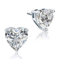 aura silver heart cut stud earrings by revert holiday jewellery jewelry present birthday gift everyday casual wear