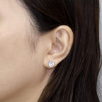 eira silver heart cut stud earrings by revert holiday jewellery jewelry present birthday gift everyday casual wear