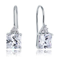 zeph silver princess cut drop earrings by revert holiday jewellery jewelry present birthday gift everyday casual wear
