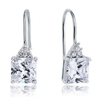 zeph silver princess cut drop earrings by revert holiday jewellery jewelry present birthday gift everyday casual wear