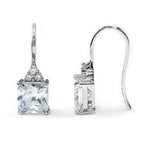 zeph silver princess cut drop earrings by revert holiday jewellery jewelry present birthday gift everyday casual wear