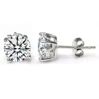 sora silver round cut stud earrings by revert holiday jewellery jewelry present birthday gift everyday casual wear