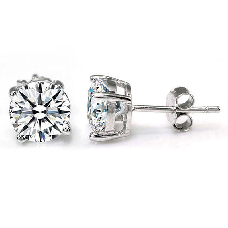 sora silver round cut stud earrings by revert holiday jewellery jewelry present birthday gift everyday casual wear