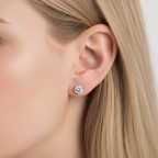 sora rose gold round cut stud earrings by revert holiday jewellery jewelry present birthday gift everyday casual wear