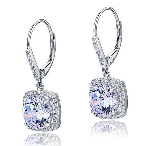 lunara silver halo drop earrings by revert holiday jewellery jewelry present birthday gift everyday casual wear