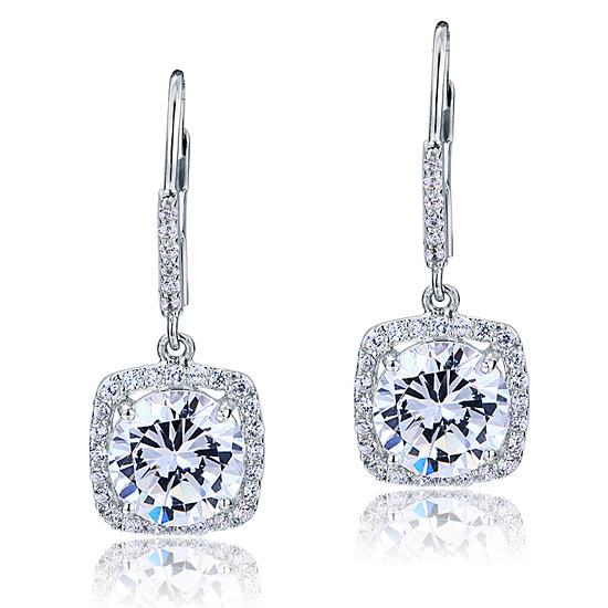 lunara silver halo drop earrings by revert holiday jewellery jewelry present birthday gift everyday casual wear