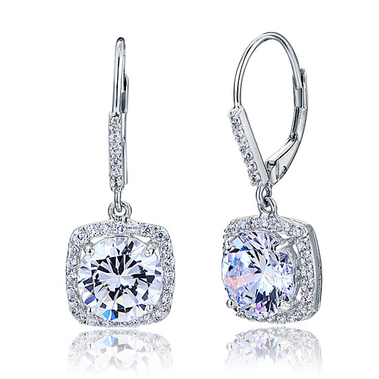 lunara silver halo drop earrings by revert holiday jewellery jewelry present birthday gift everyday casual wear