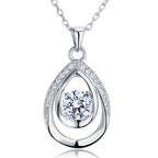 eris silver round cut teardrop pendant necklace by revert holiday jewellery jewelry present birthday gift everyday casual wear