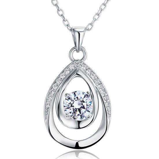 eris silver round cut teardrop pendant necklace by revert holiday jewellery jewelry present birthday gift everyday casual wear