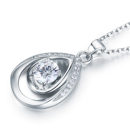 eris silver round cut teardrop pendant necklace by revert holiday jewellery jewelry present birthday gift everyday casual wear