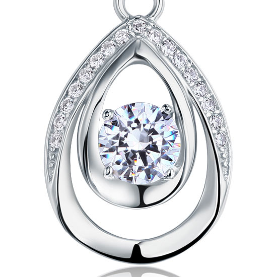 eris silver round cut teardrop pendant necklace by revert holiday jewellery jewelry present birthday gift everyday casual wear