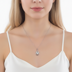 eris silver round cut teardrop pendant necklace by revert holiday jewellery jewelry present birthday gift everyday casual wear