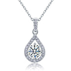 selene silver teardrop pendant necklace by revert holiday jewellery jewelry present birthday gift everyday casual wear