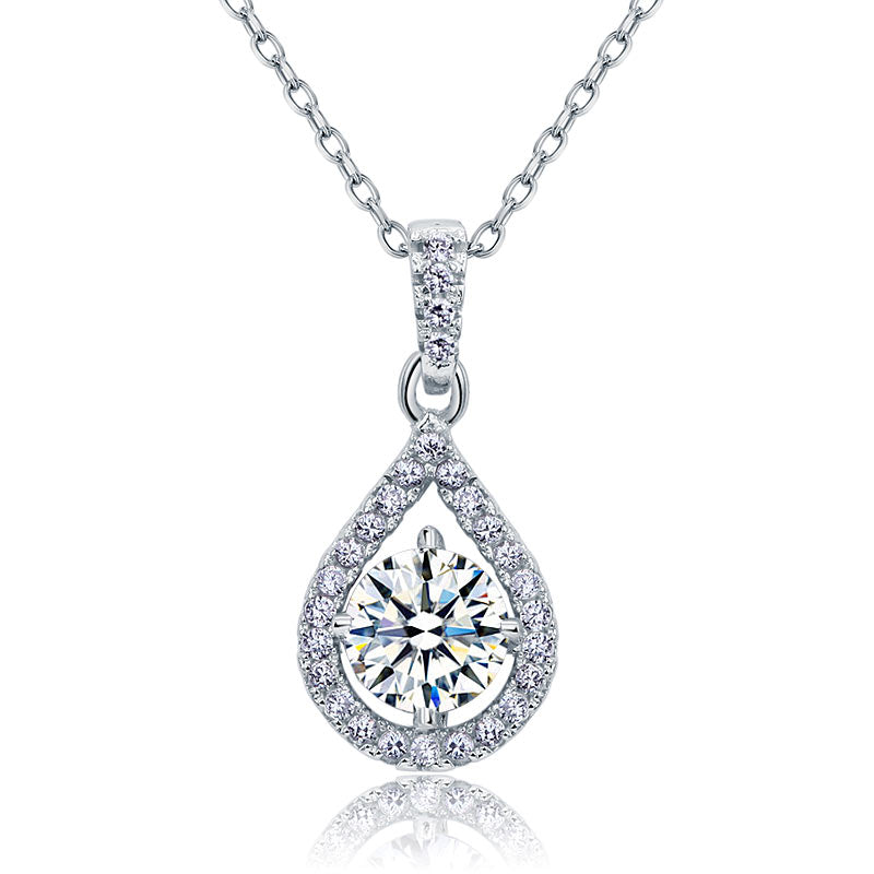 selene silver teardrop pendant necklace by revert holiday jewellery jewelry present birthday gift everyday casual wear