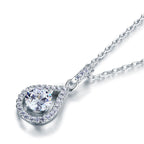 selene silver teardrop pendant necklace by revert holiday jewellery jewelry present birthday gift everyday casual wear