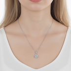 selene silver teardrop pendant necklace by revert holiday jewellery jewelry present birthday gift everyday casual wear