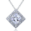 elara silver princess cut pendant necklace by revert holiday jewellery jewelry present birthday gift everyday casual wear