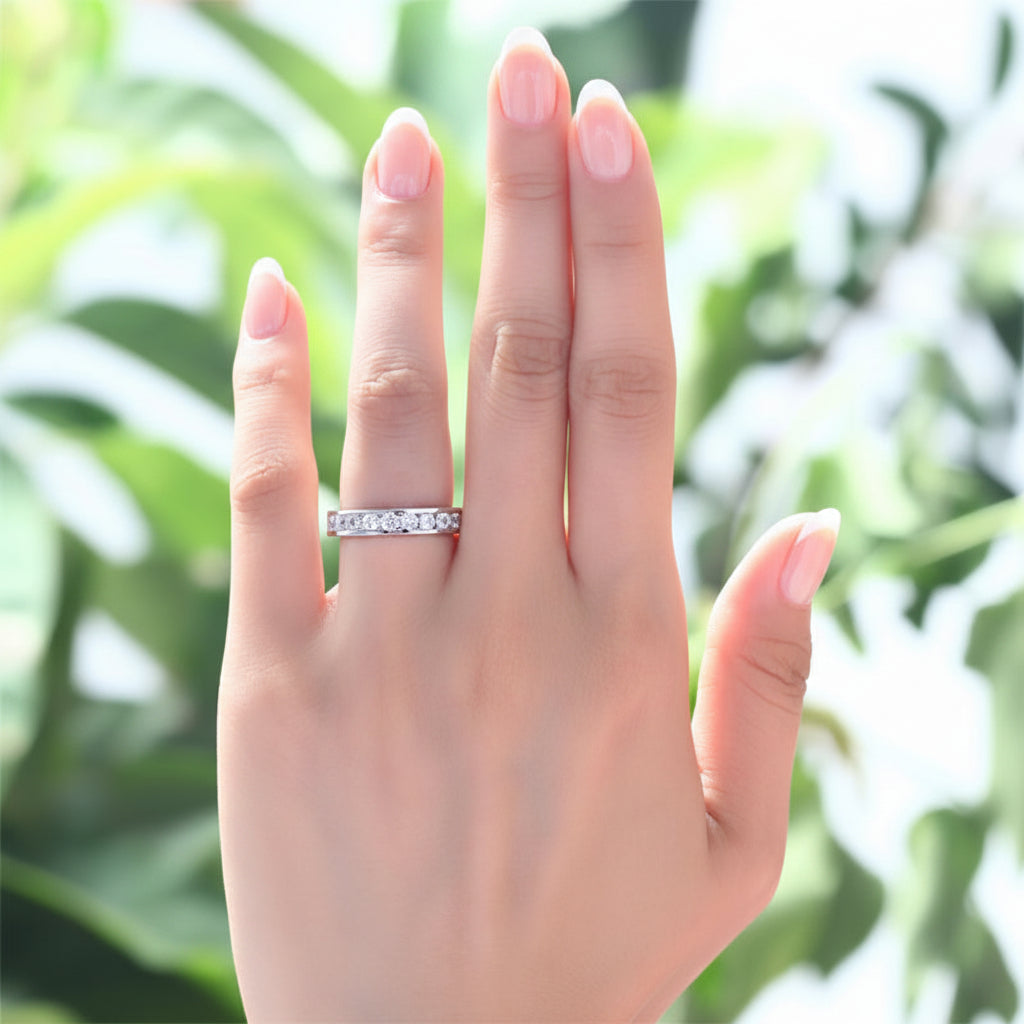 solin silver channel set band ring by revert holiday jewellery jewelry present birthday gift everyday casual wear