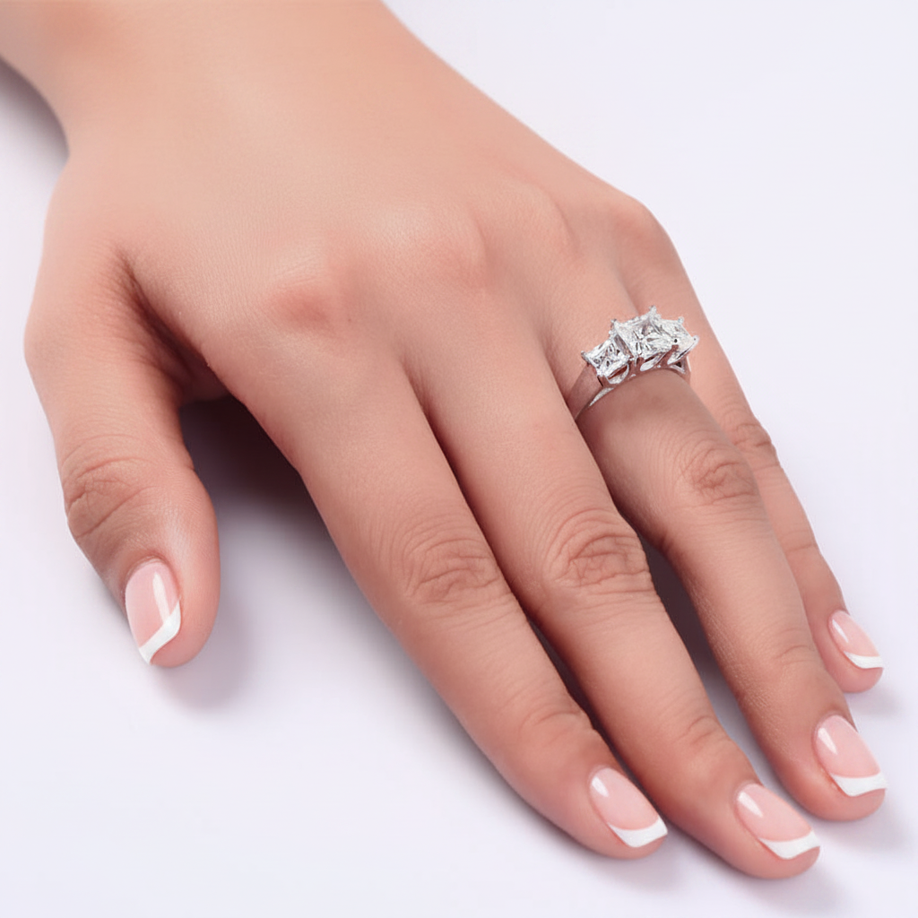mero silver three stone ring by revert holiday jewellery jewelry present birthday gift everyday casual wear