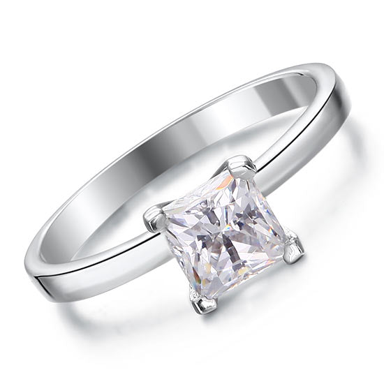 vela silver princess cut solitaire ring by revert holiday jewellery jewelry present birthday gift everyday casual wear