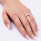 vela silver princess cut solitaire ring by revert holiday jewellery jewelry present birthday gift everyday casual wear