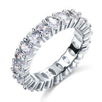 veya silver oval cut eternity ring by revert holiday jewellery jewelry present birthday gift everyday casual wear