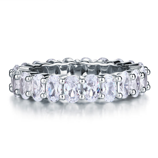 veya silver oval cut eternity ring by revert holiday jewellery jewelry present birthday gift everyday casual wear