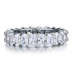 veya silver oval cut eternity ring by revert holiday jewellery jewelry present birthday gift everyday casual wear