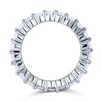 veya silver oval cut eternity ring by revert holiday jewellery jewelry present birthday gift everyday casual wear