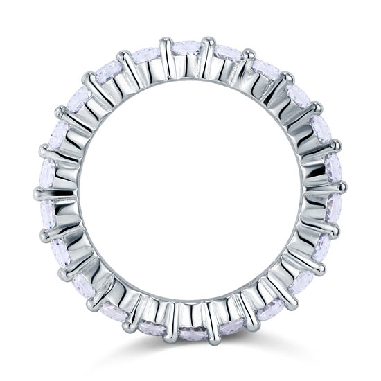 veya silver oval cut eternity ring by revert holiday jewellery jewelry present birthday gift everyday casual wear