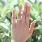 veya silver oval cut eternity ring by revert holiday jewellery jewelry present birthday gift everyday casual wear