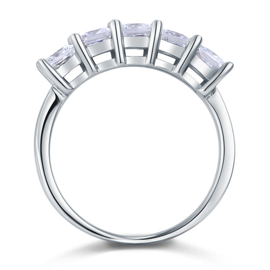 orion silver princess cut band ring by revert holiday jewellery jewelry present birthday gift everyday casual wear