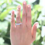 orion silver princess cut band ring by revert holiday jewellery jewelry present birthday gift everyday casual wear