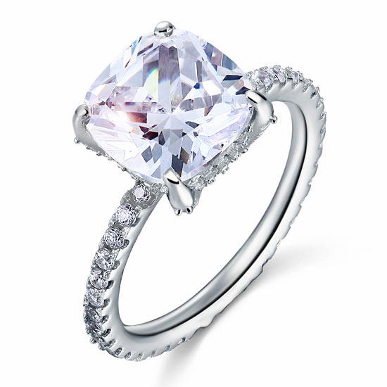 lyra silver cushion cut ring by revert holiday jewellery jewelry present birthday gift everyday casual wear