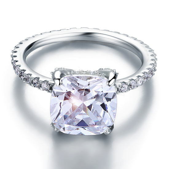 lyra silver cushion cut ring by revert holiday jewellery jewelry present birthday gift everyday casual wear